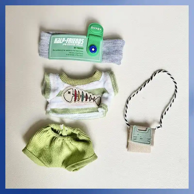 mini crossbody bag and white sneakers for labubu doll