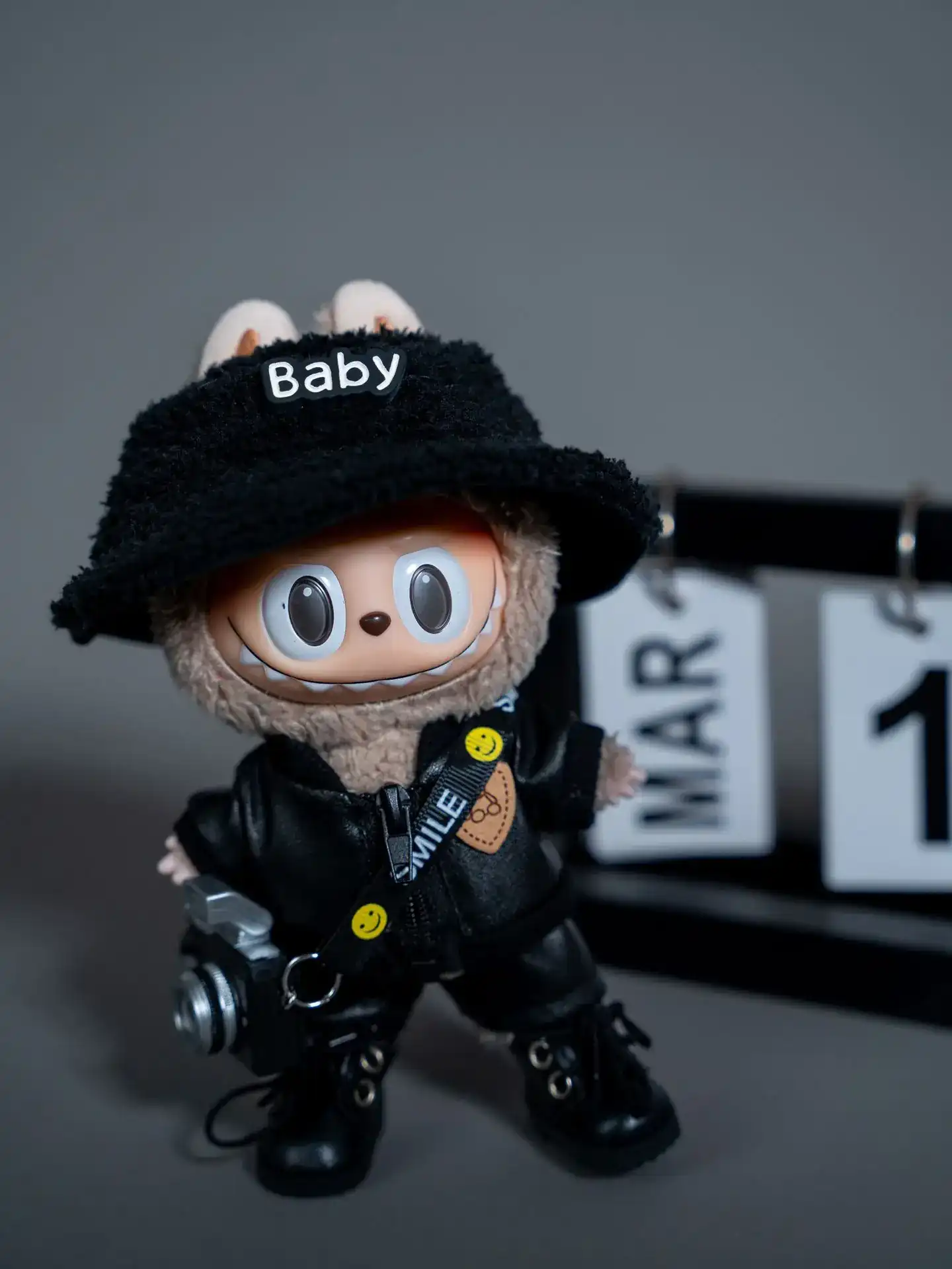 miniature camera strap accessory for 17cm Labubu doll outfit