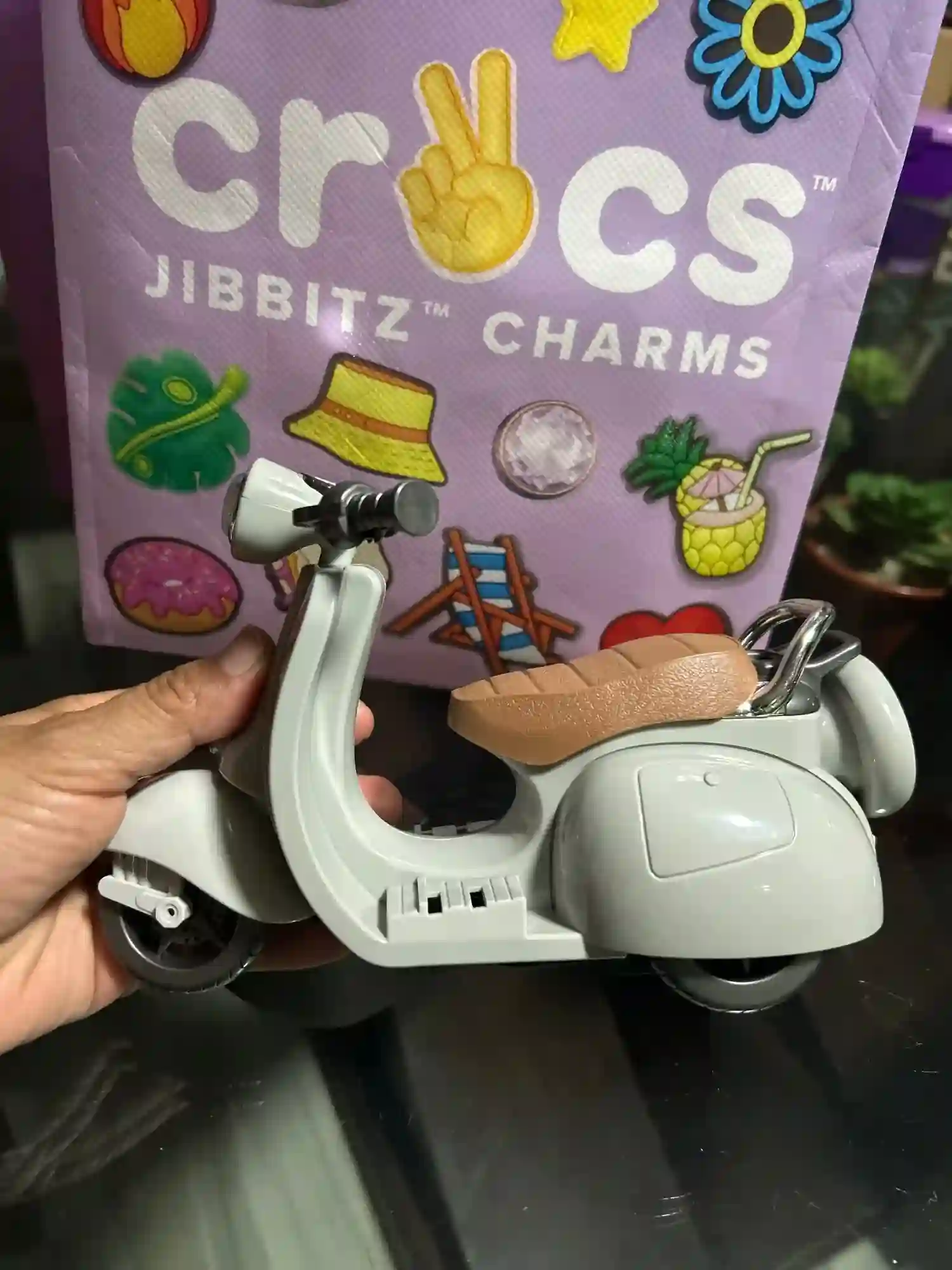 miniature electric motorcycle model for labubu doll collection