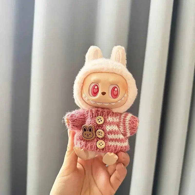 miniature knitted bag accessory for labubu knit outfit