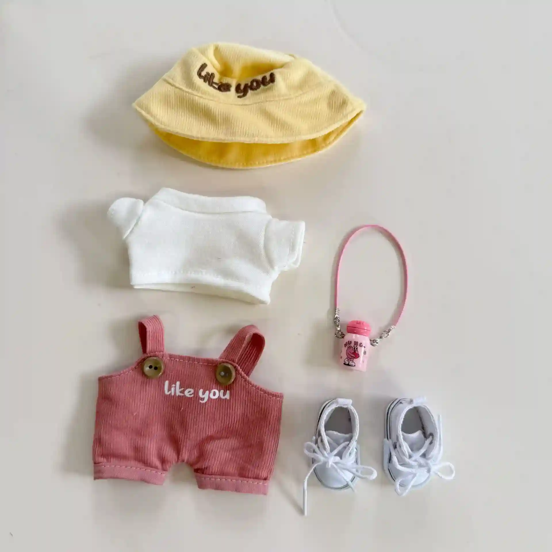 mint green bucket hat for labubu doll outfit
