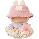 mint green lavender bunny costume for 17cm labubu doll