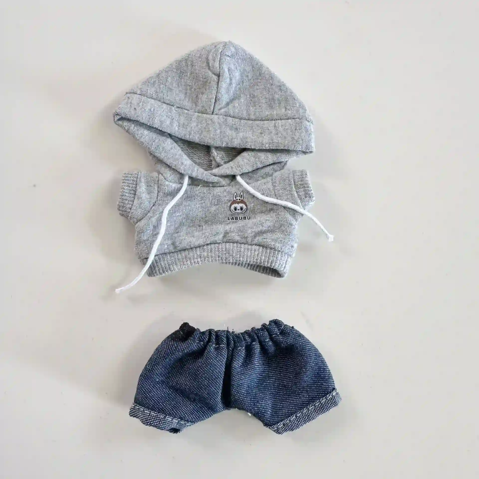 mix and match outfits 17cm labubu doll clothes bear hoodie