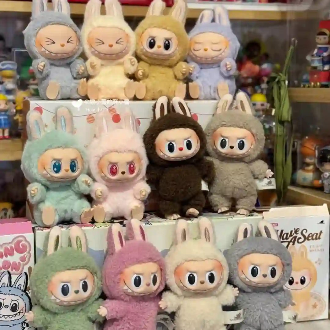 pastel colored labubu bunny costume for gift giving