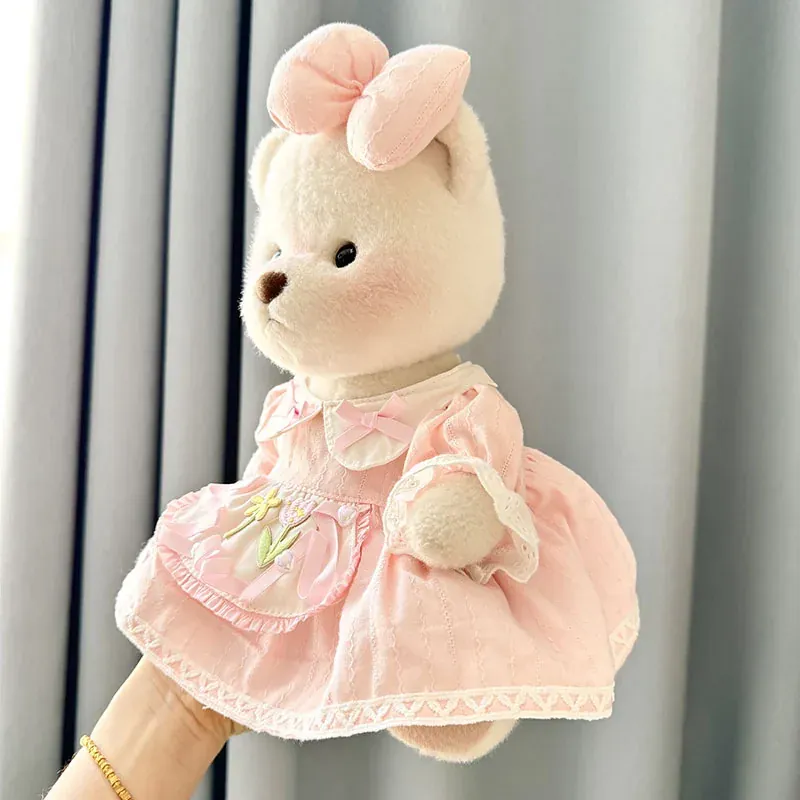 pastel pink tulip dress for 38cm Labubu doll