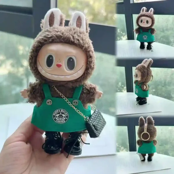 perfect fit 17cm labubu doll clothes puppey bucks costume