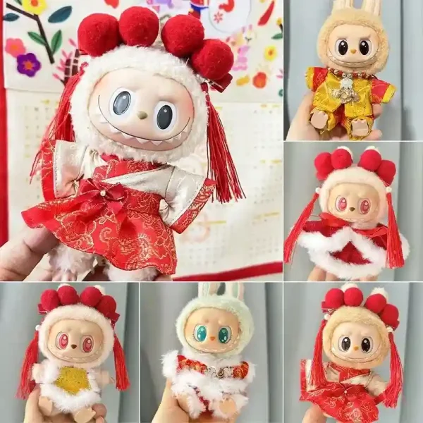 perfect fit labubu chinese new year outfit 15 17cm dolls