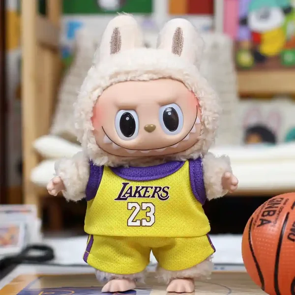 perfect fitting Lakers outfit for 17cm Labubu doll