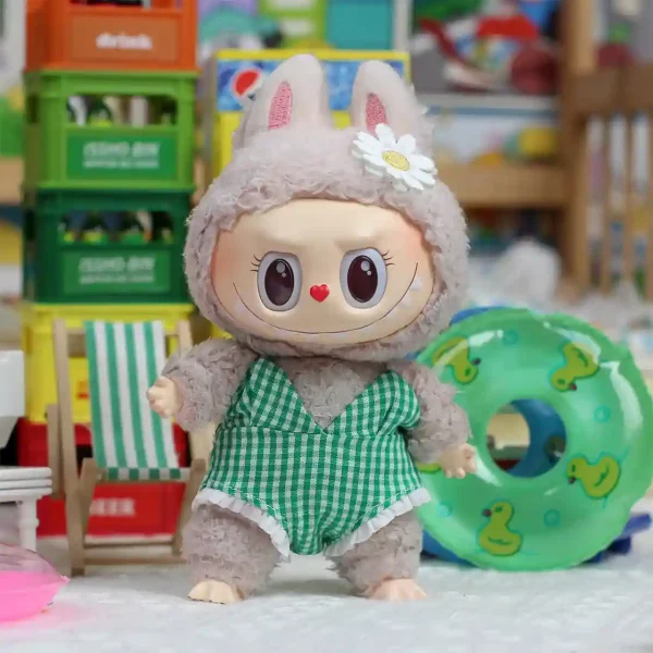 perfect fitting summer clothes for 17cm Labubu dolls