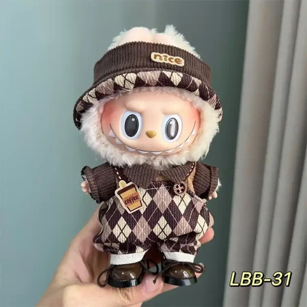 perfectly coordinated labubu 17cm doll outfit
