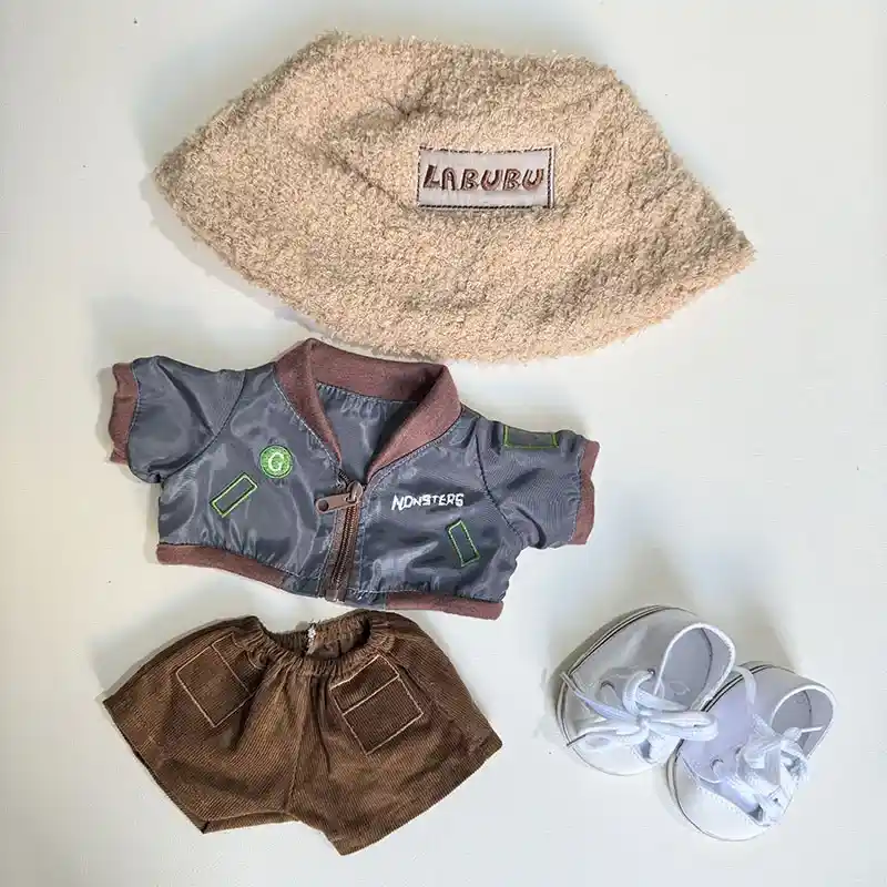 perfectly fitting casual outfit for 38cm labubu mokok dolls