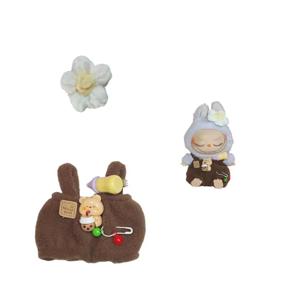 pink blue lavender red labubu bunny outfit color options