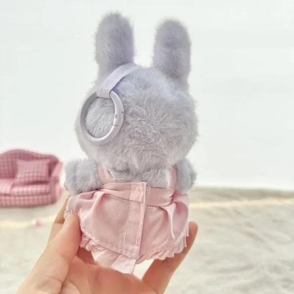 pink bunny dress with pig design labubu doll clothes