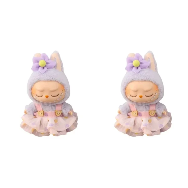 plush knitted labubu doll clothes for sitting and standing