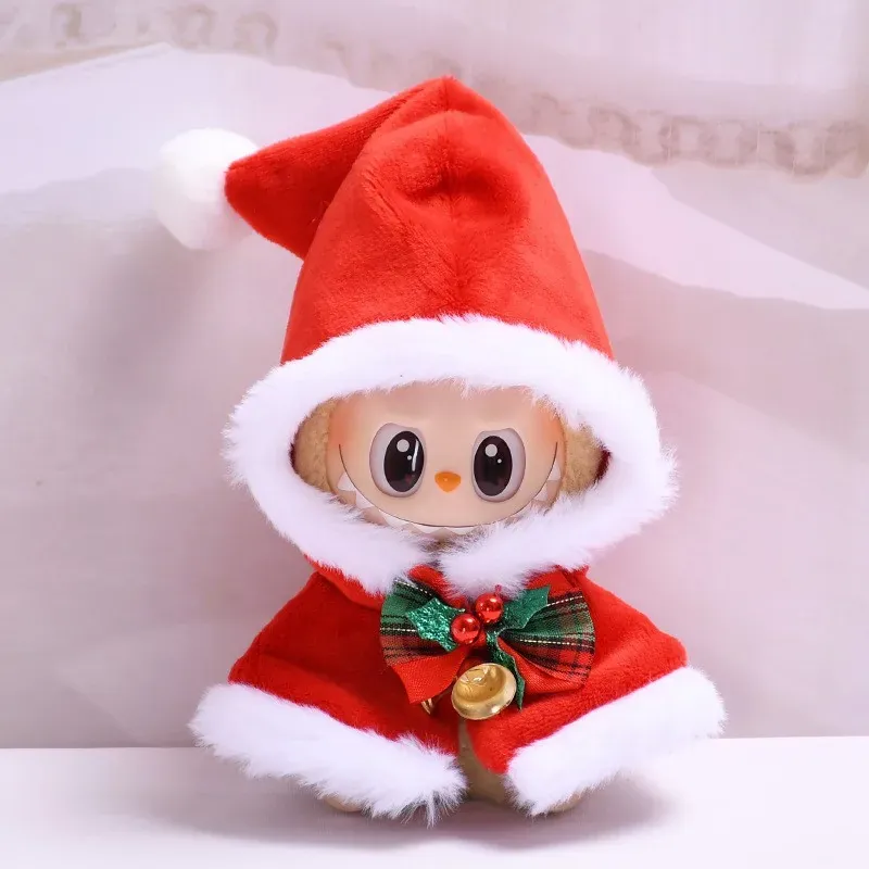 plush labubu reindeer outfit with bell accessories