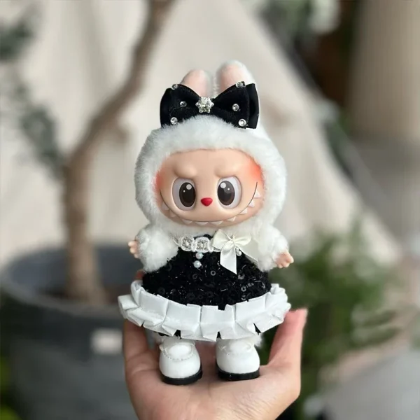 premium 17cm Labubu doll clothes luxury designer outfit