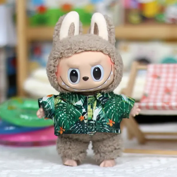 premium 17cm Labubu doll summer outfit for beach themed photoshoots