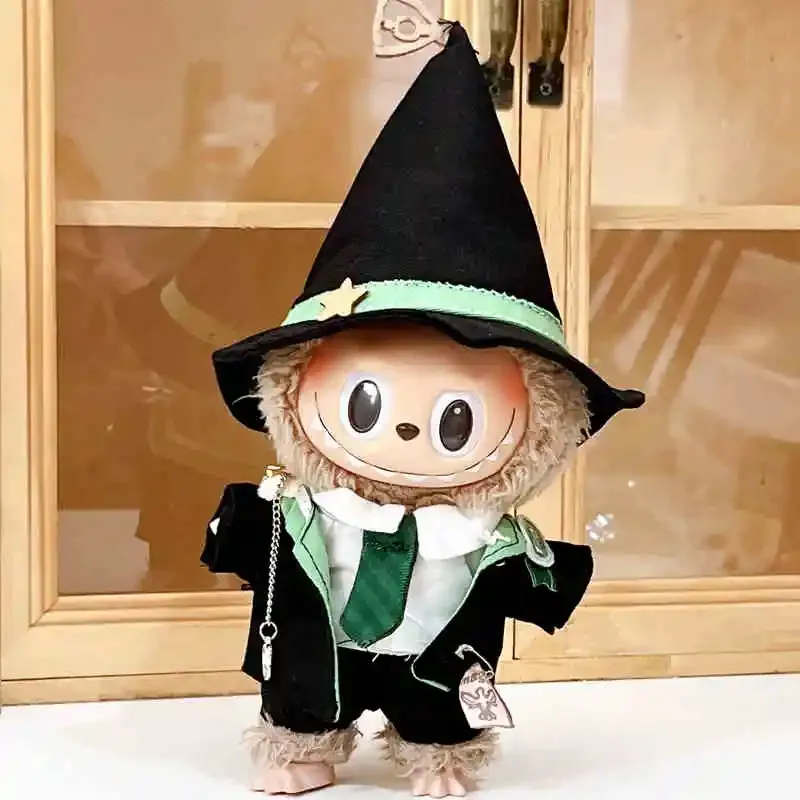 premium 17cm labubu doll magic academy themed clothing set