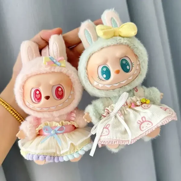 premium bunny costume outfit for collectible Labubu dolls