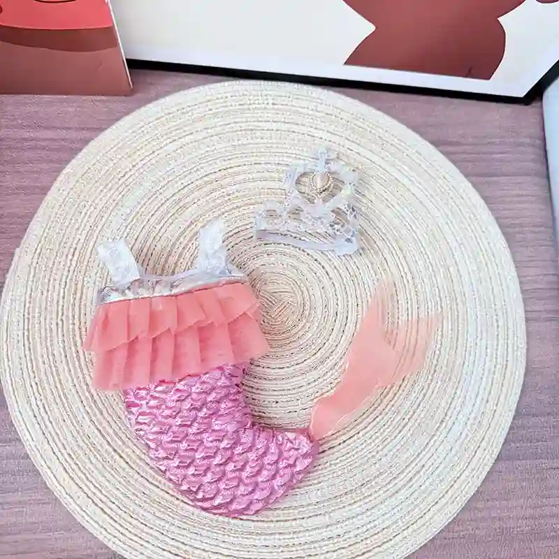 premium labubu doll accessories mermaid tail crown set