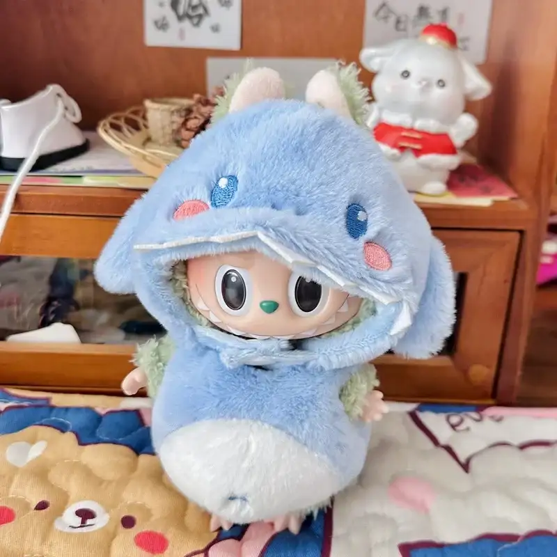 premium plush 17cm Labubu doll bee and shark costumes