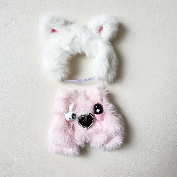 premium plush fabric 17cm Labubu doll outfit