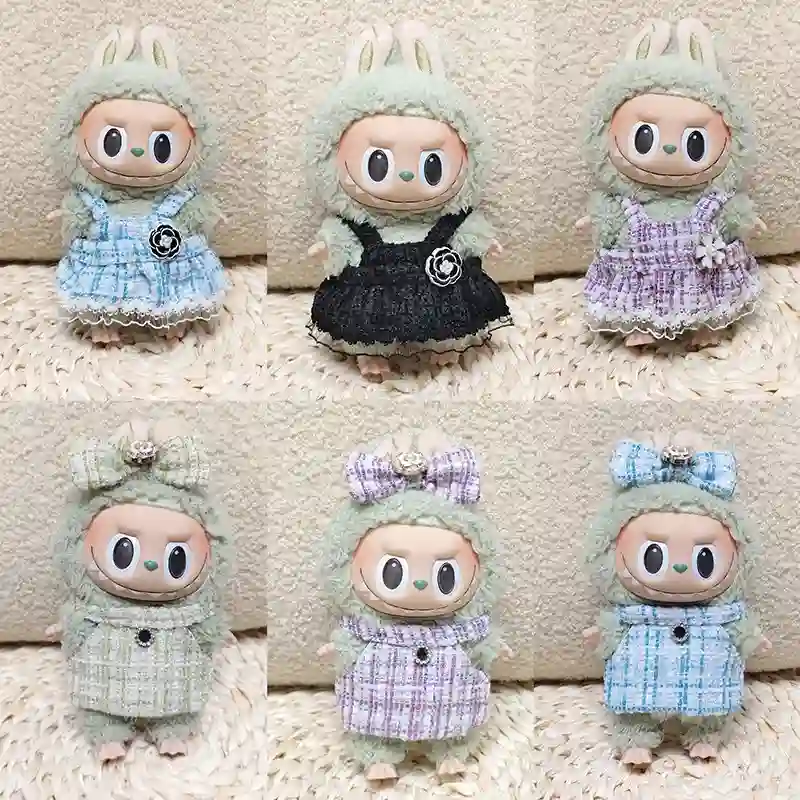 premium quality 17cm Labubu doll clothing accessories set 1