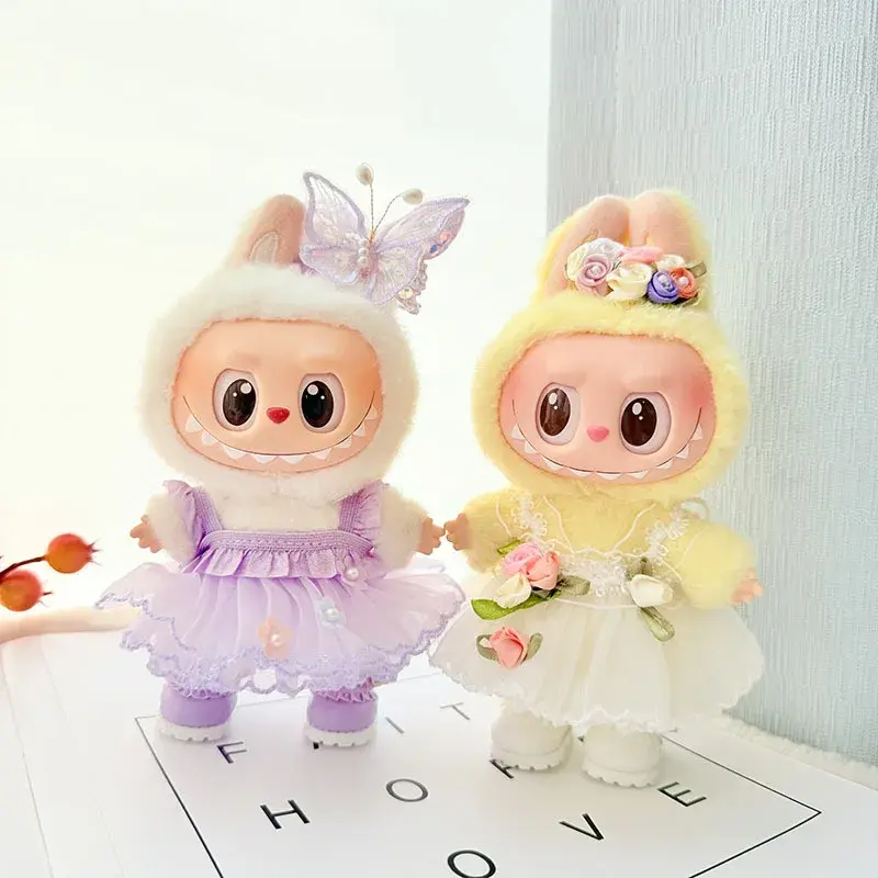 premium quality labubu doll clothes lavender pink tutu dress set