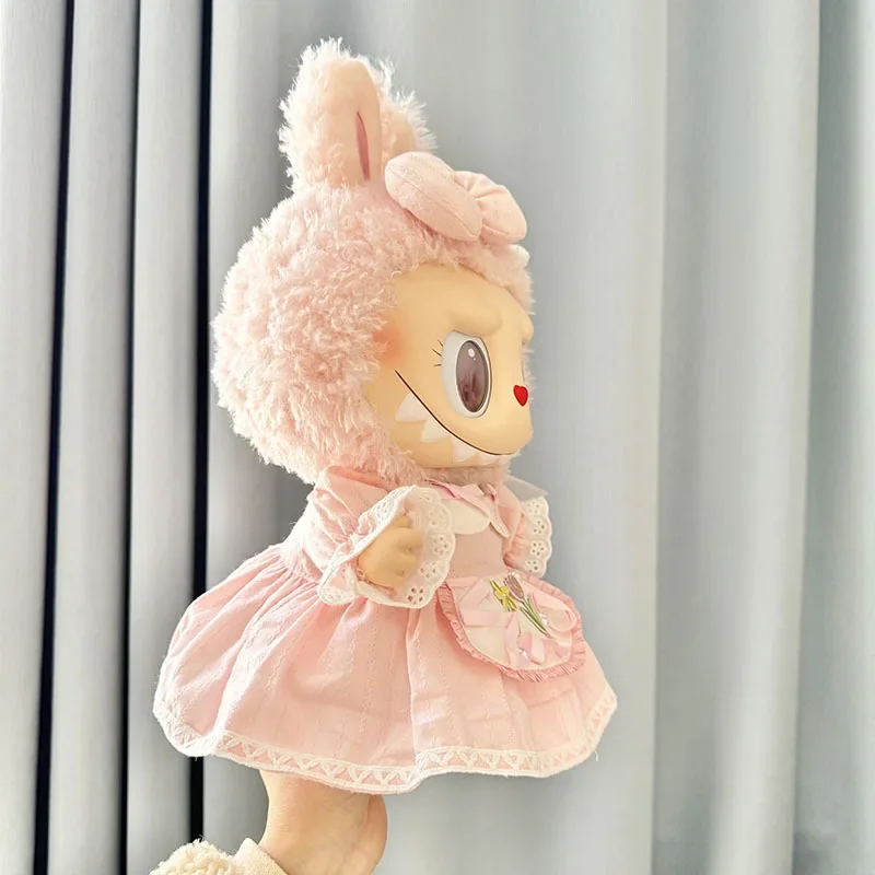 premium quality pink dress for 38cm Labubu doll