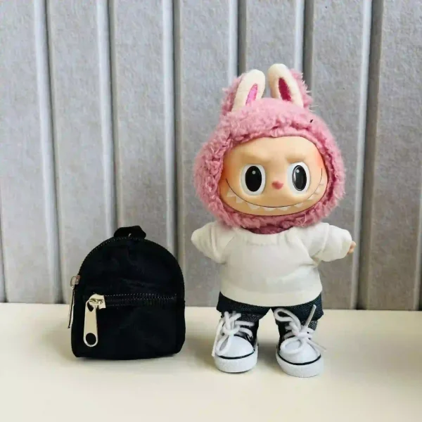 premium soft fabric labubu doll outfit set for imaginative play