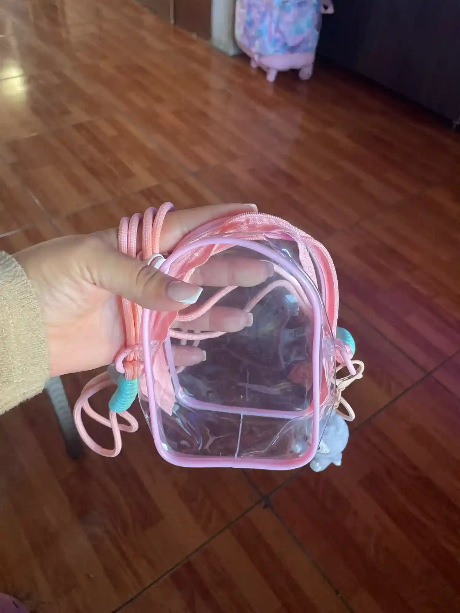 pvc storage bag for labubu dolls preventing scratches