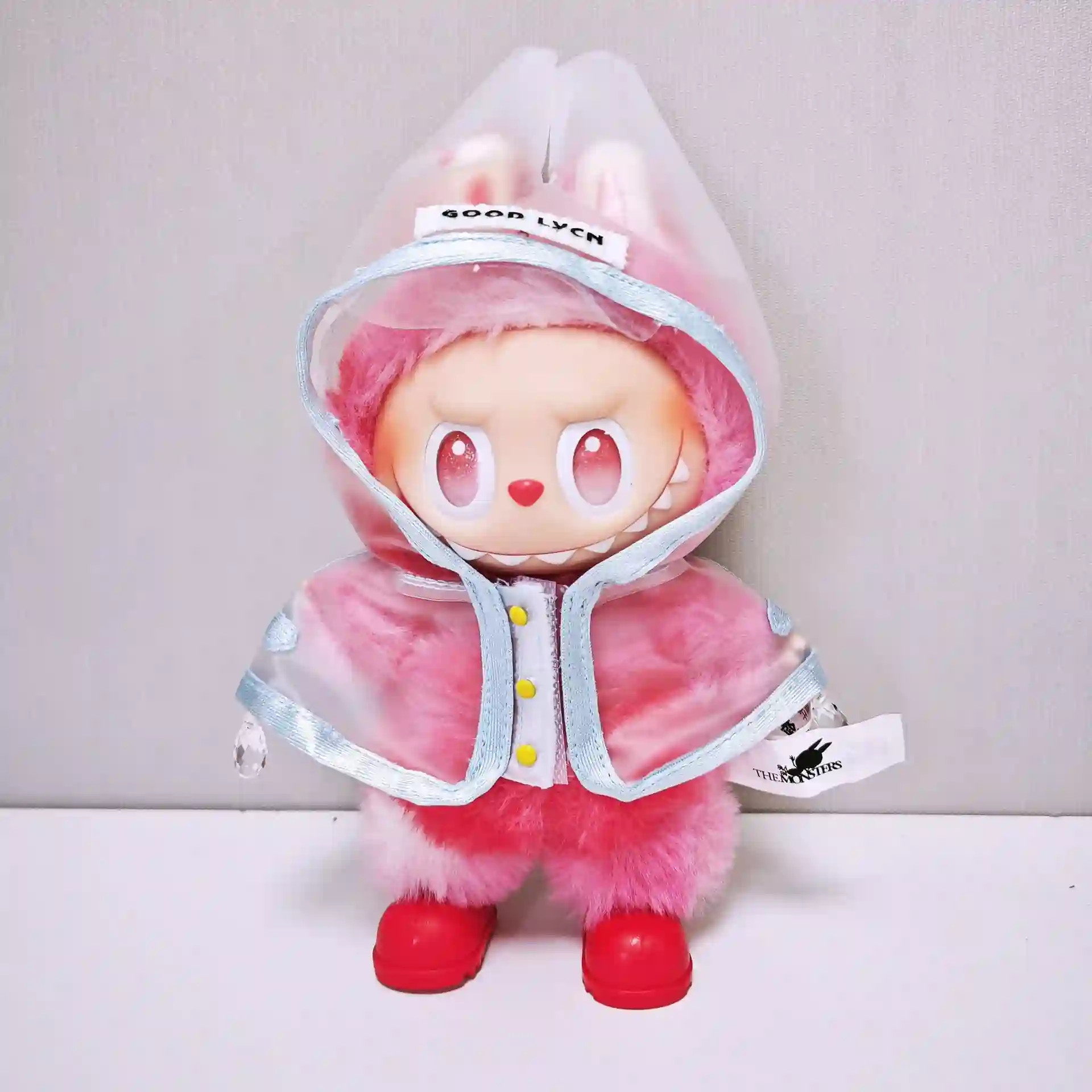 raincoat and rain boots for 15 17cm labubu plush doll