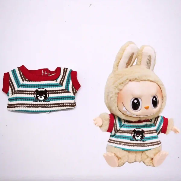 red overalls labubu outfit set easy to dress and undress