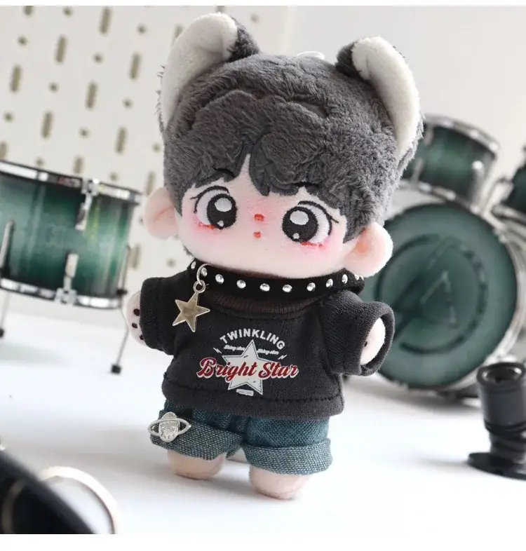 silver star necklace labubu doll outfit accessory