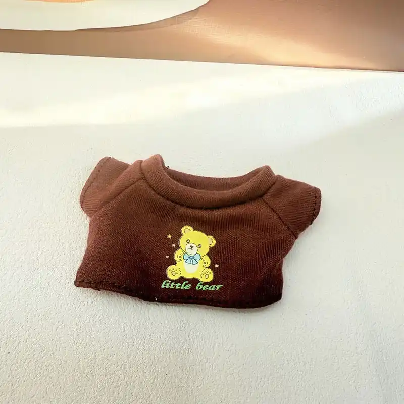 sitting party outfit for labuubu doll cute animal hat and tshirt
