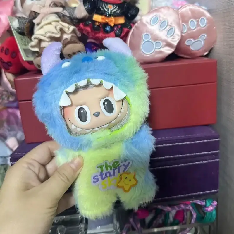 snug fit monster costume for 17cm Labubu doll display