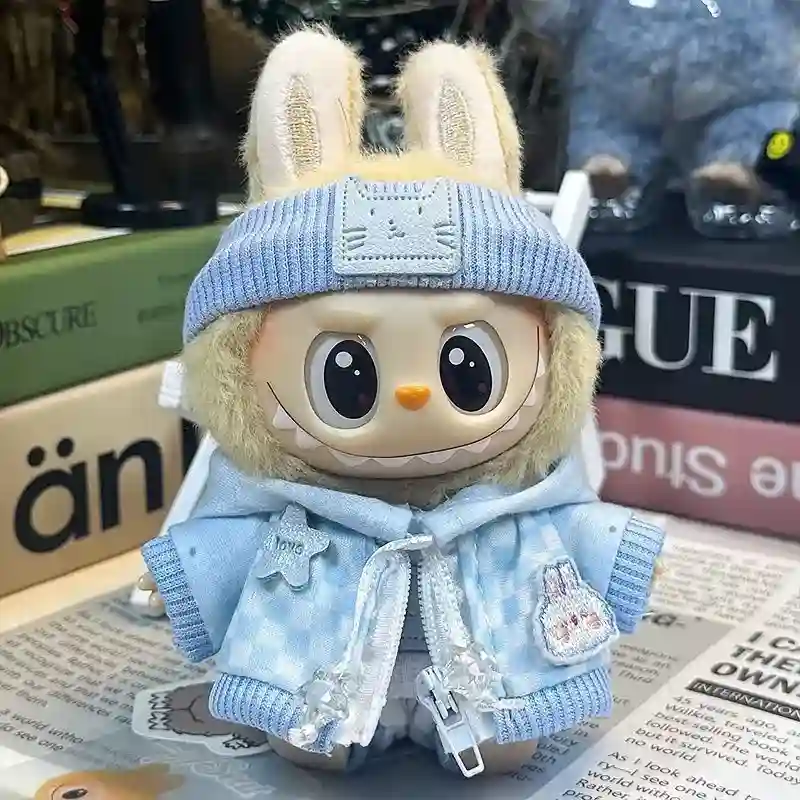 soft and stretchy 17cm Labubu hoodie outfit for easy dressing