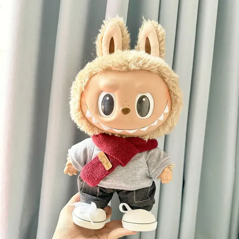 soft and stretchy casual outfit for 38cm labubu plush dolls
