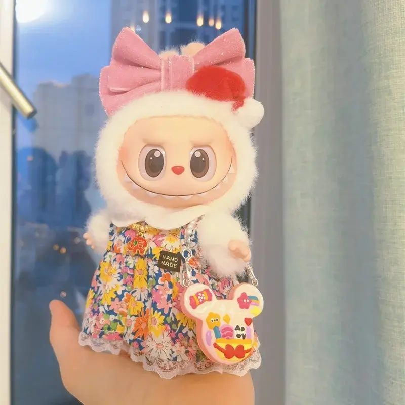 soft and velvety bow headbands for your 17cm Labubu doll