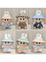 soft bunny ears hood for 17cm Labubu doll outfit