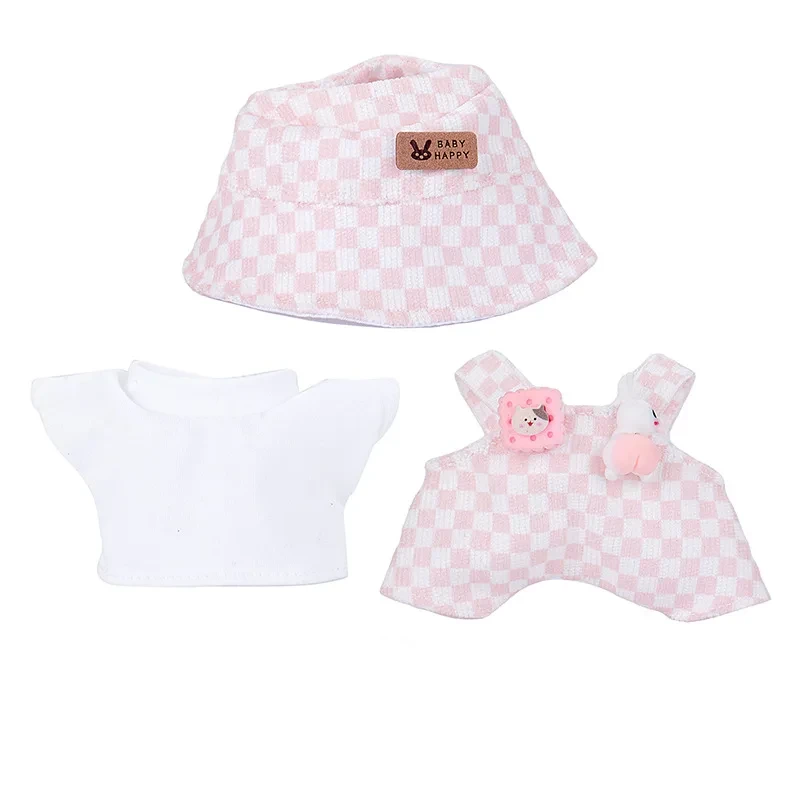 soft corduroy fabric 17cm labubu doll clothes outfit set