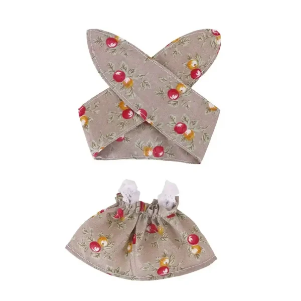 soft cotton like fabric Labubu doll bunny dress outfit