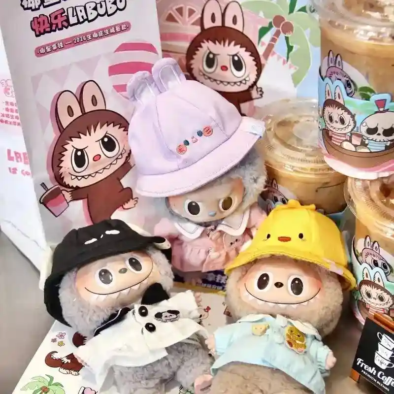 soft cotton labubu doll outfit set for 17cm dolls comfortable