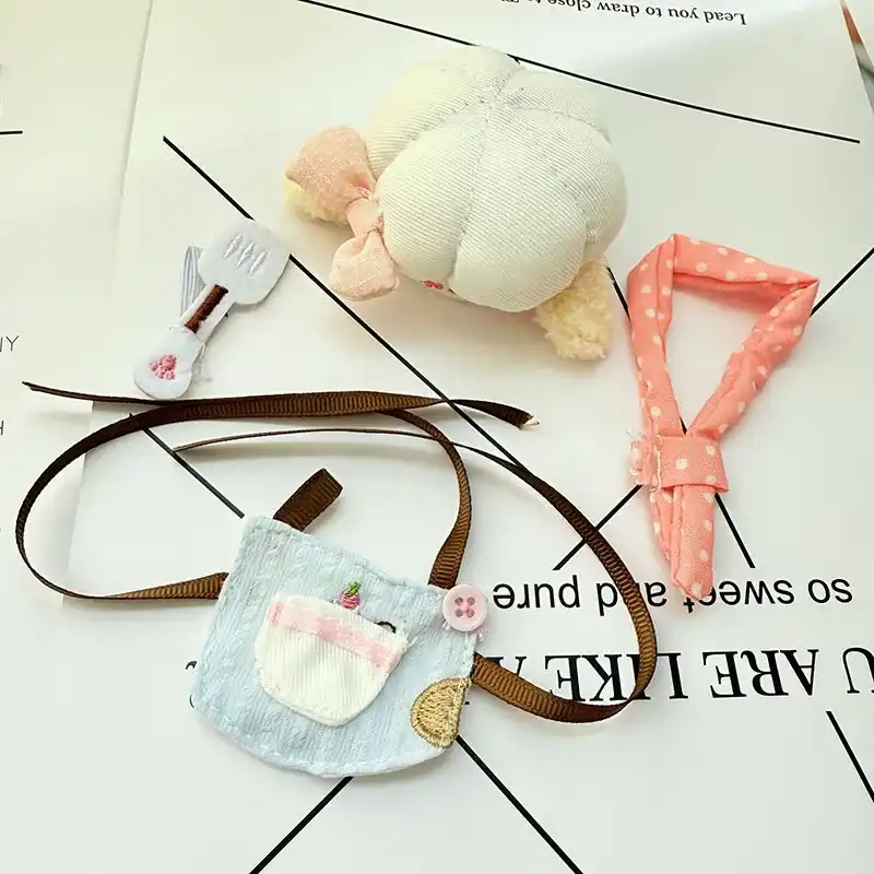 soft fabric labubu chef costume for 15 17cm plush dolls