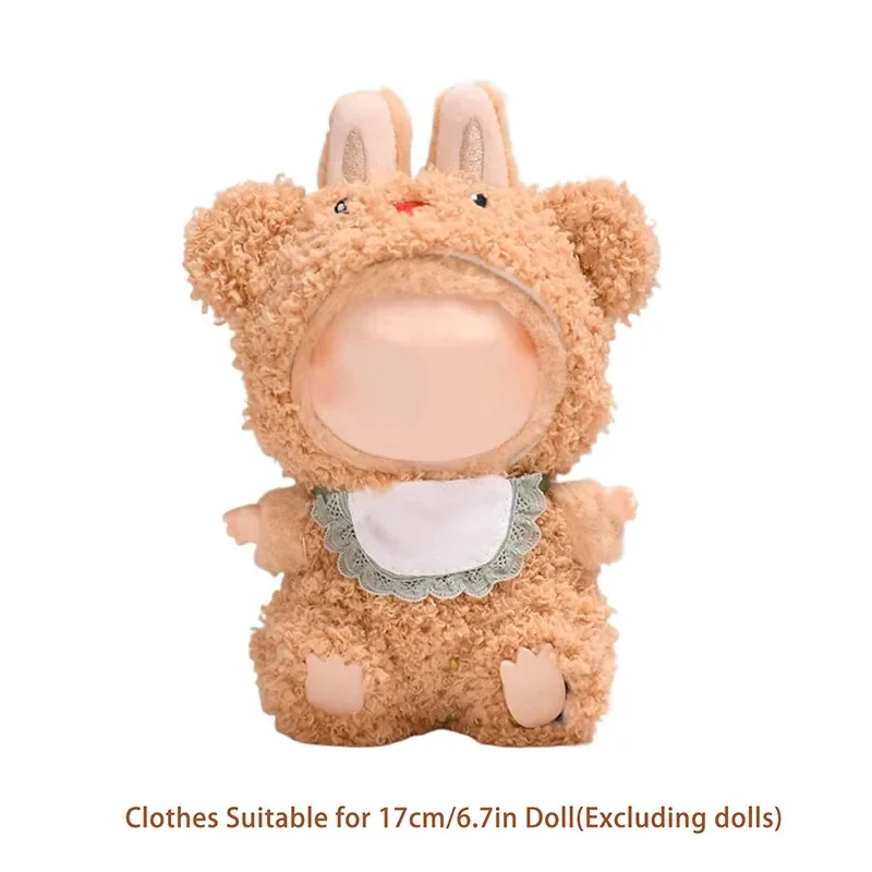soft fluffy frog clothes for 17cm Labubu plush doll