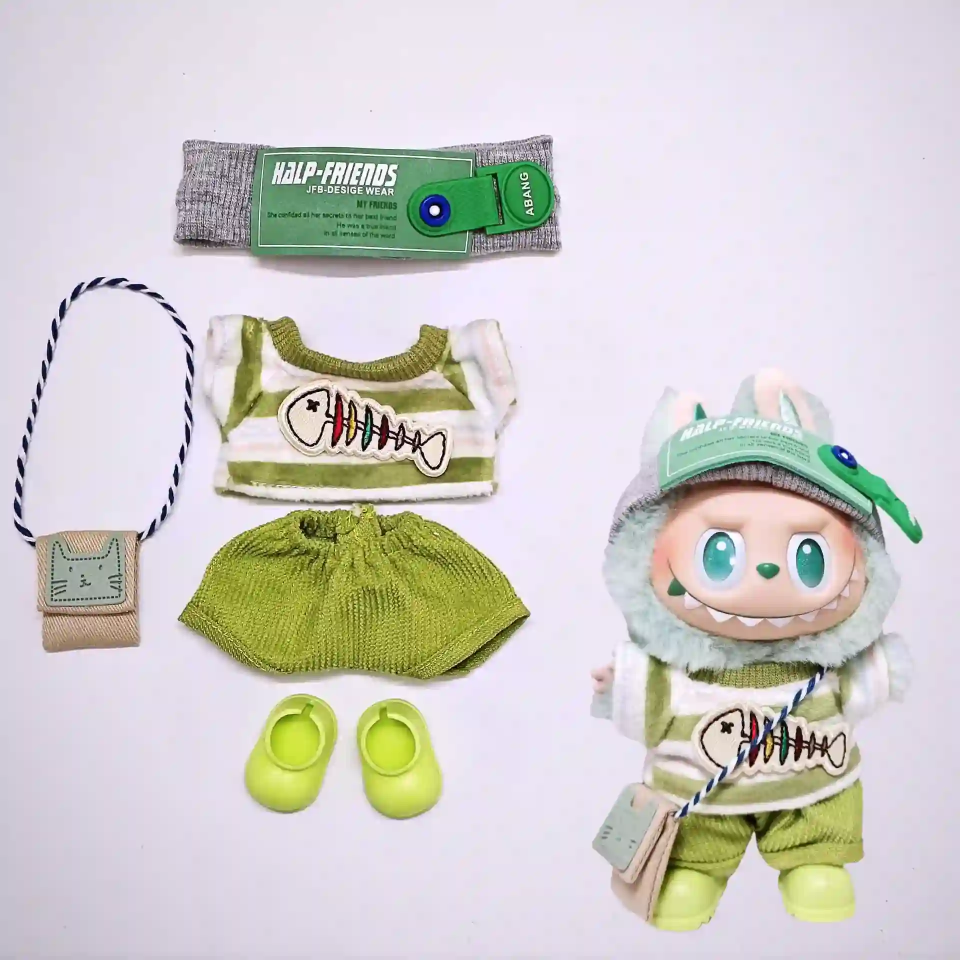 soft knitted labubu outfit perfect for v1 v2 v3 dolls