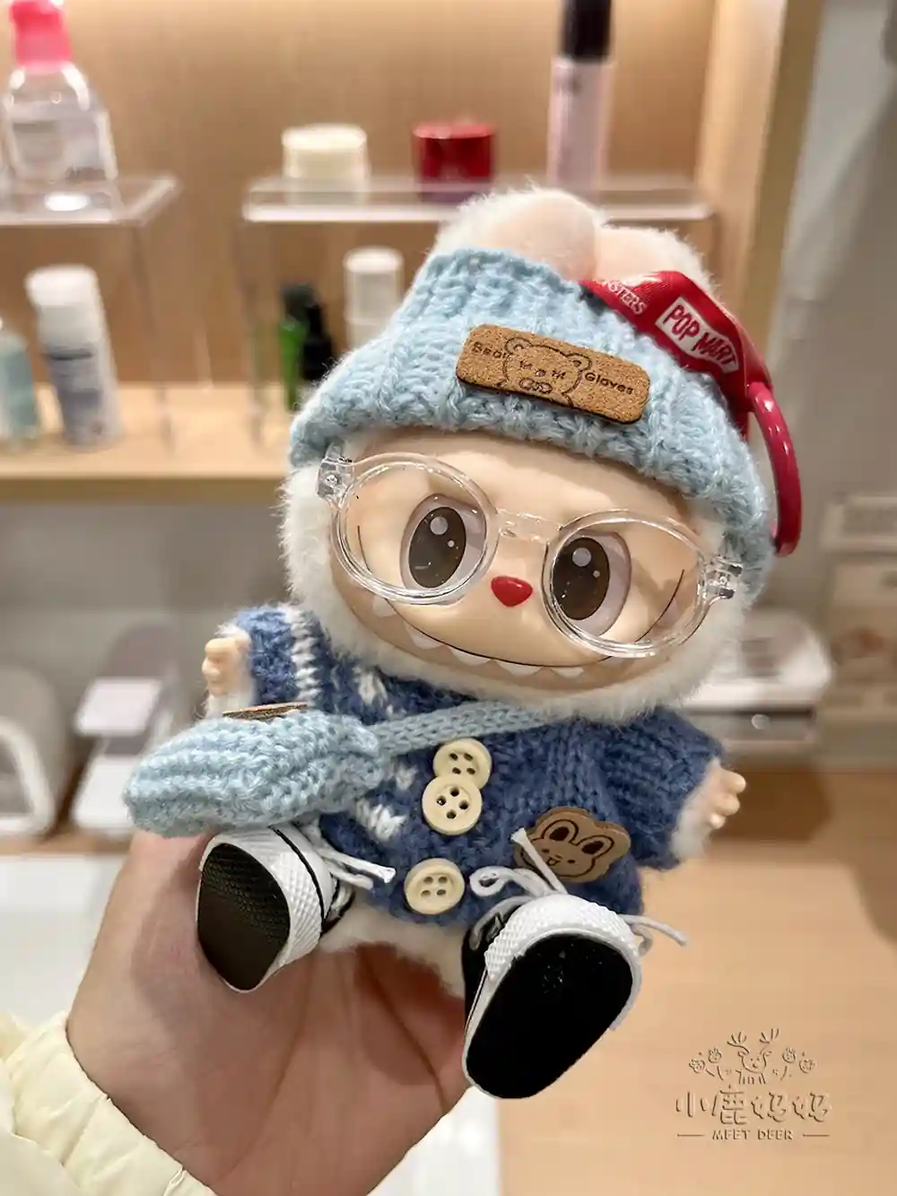 soft knitted labubu winter clothes for 15 17cm dolls only