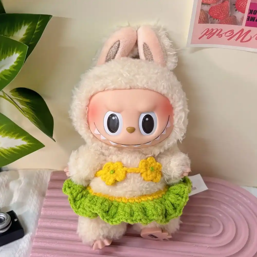 soft pastel bikini top and briefs for 15 17cm labubu doll