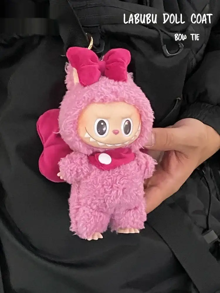 soft plush 17cm Labubu bunny outfit casual lady style