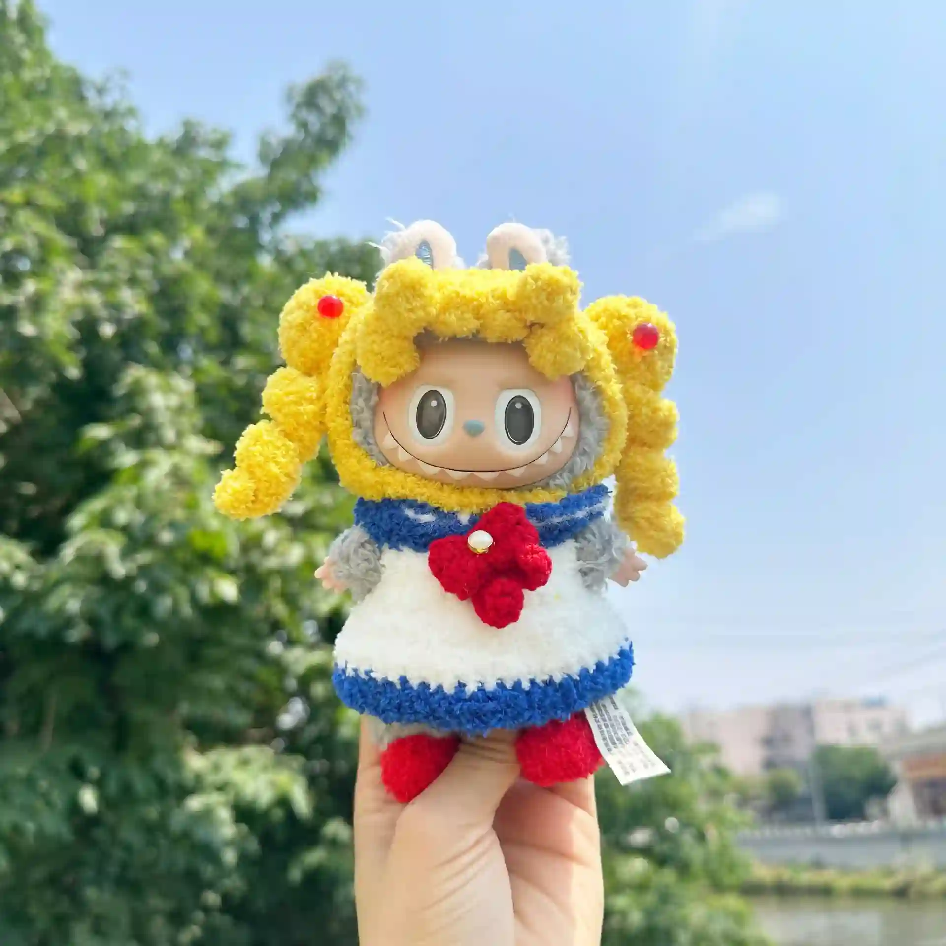 soft plush 17cm Labubu space explorer outfit set
